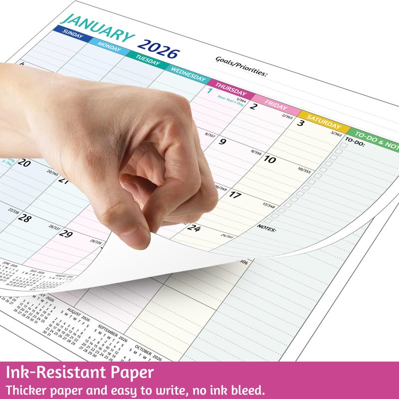 BowCuk 2026-2027 Magnetic Calendar for Refrigerator - 18 Monthly Calendar from Jan 2026 - Jun 2027, 13 x 11.3 In, Magnetic Fridge Calendar 2026 with Strong Magnets, Thick Paper, Ample Writing Space - Image 5