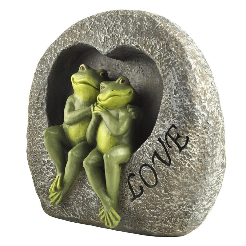 DurableDelights Garden Sulpture Frog Lover Statue Cute Frog Decor for Outside Gift of Garden Statues and Figurines Outdoors709 Inch