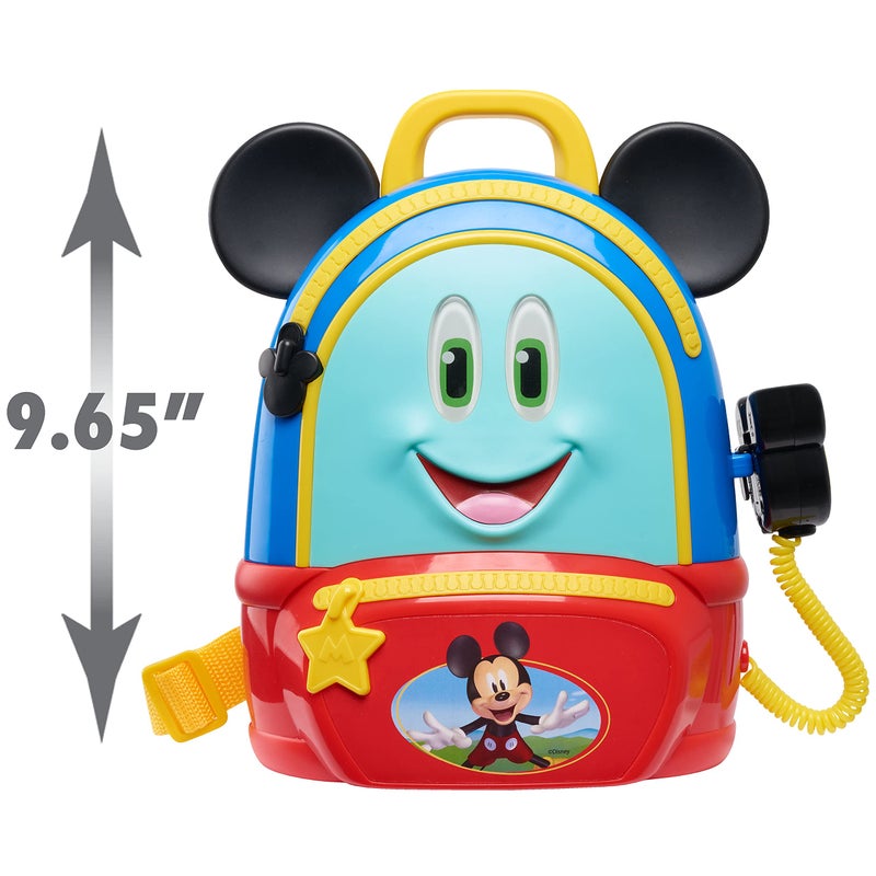 Mickey Disney Junior Mickey Mouse Funhouse Adventures Backpack  5 Piece Pretend Play Set with Lights and Sounds Accessories  Kids Toys for Ages 3 Up by Just Play  - Image 3