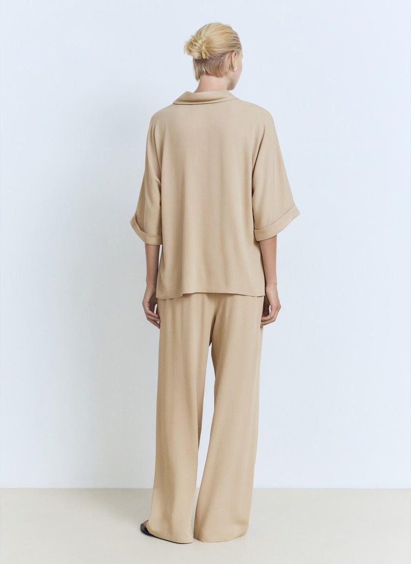 MANGO Straight-fit trousers with elastic waist  - Image 2