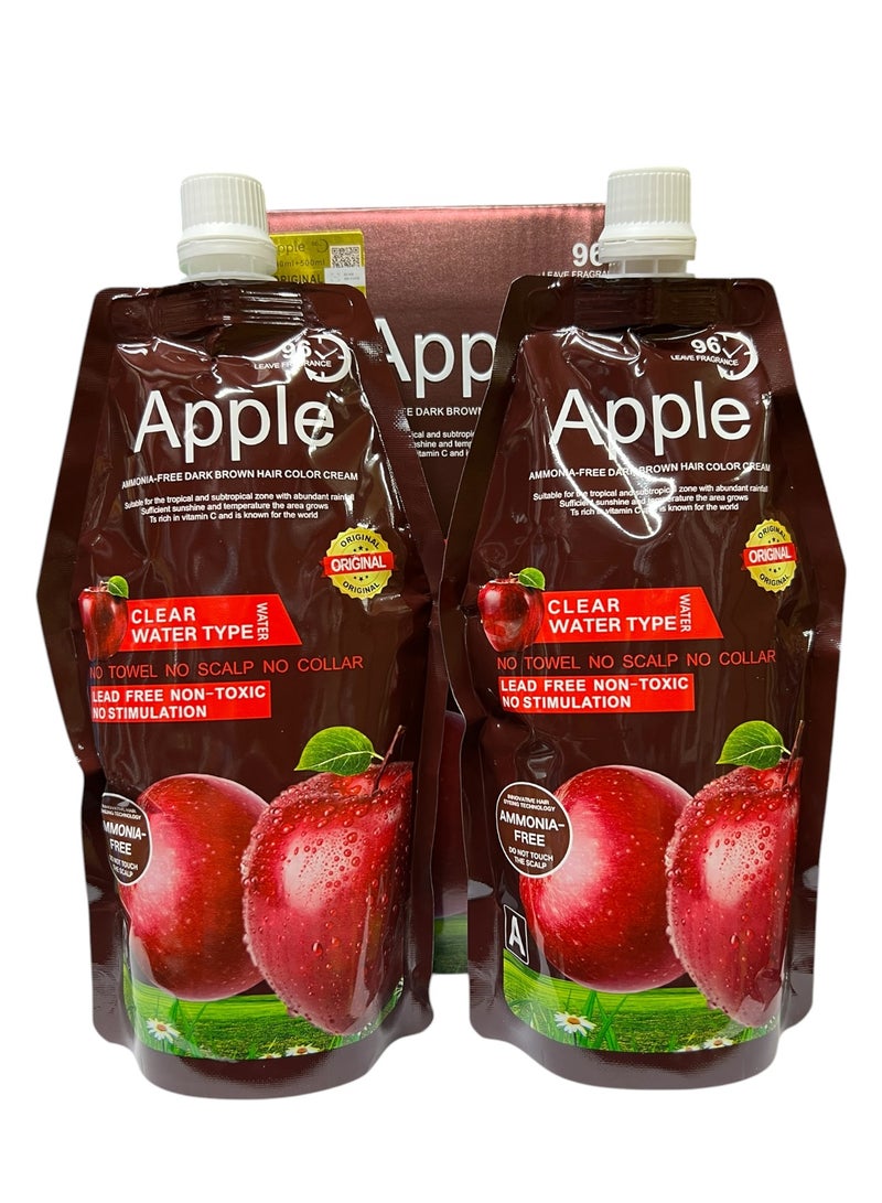 Apple Blossoms Natural Hair Color Cream Brown 1000ml - Image 5
