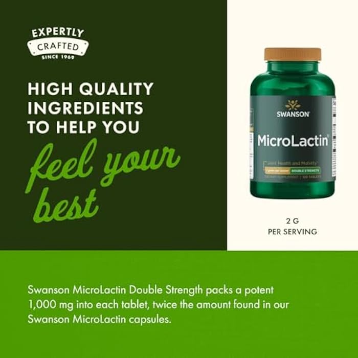 Swanson Microlactin Double Strength 1000 Milligrams 120 Tabs (3 Pack) - Image 5