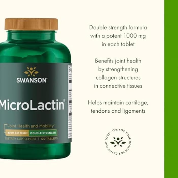 Swanson Microlactin Double Strength 1000 Milligrams 120 Tabs (3 Pack) - Image 4