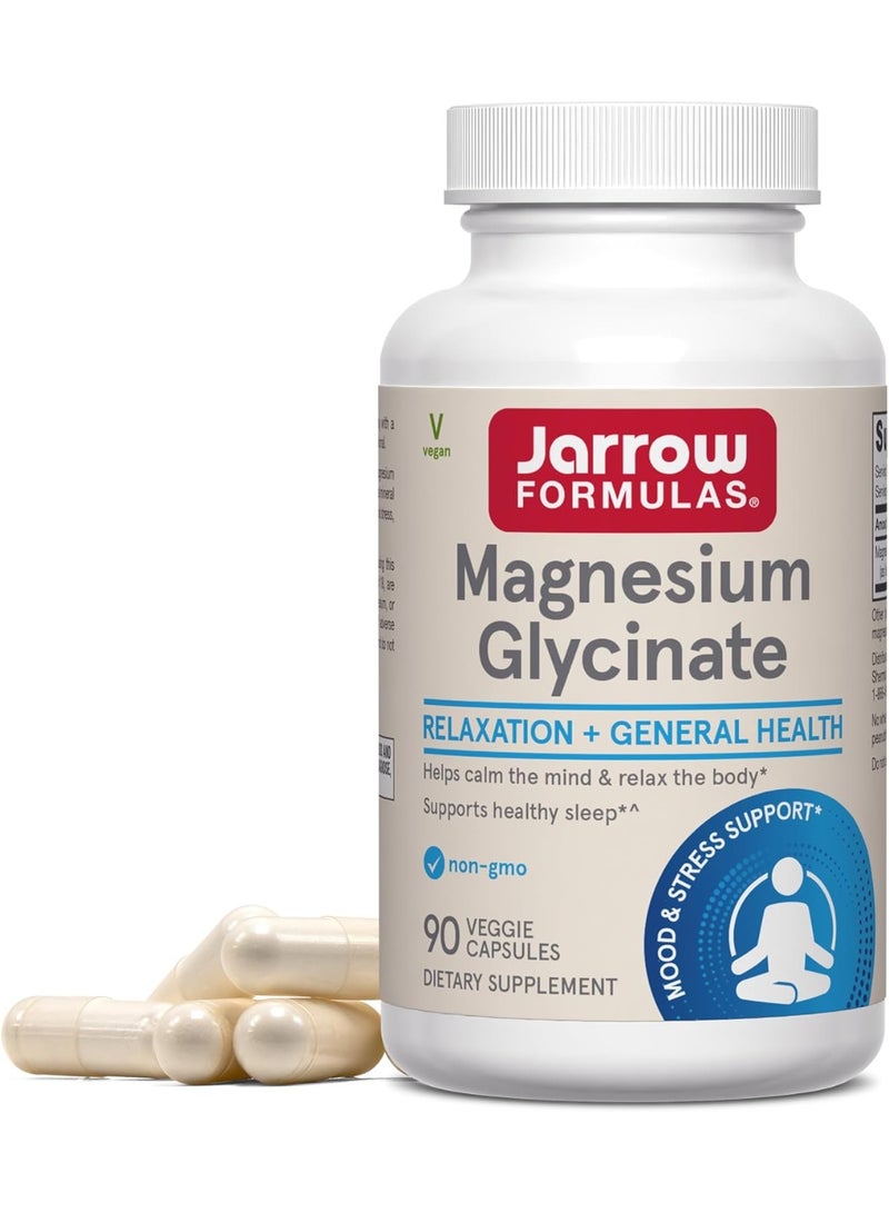 جارو فورملاز كبسولات غليسينات المغنيسيوم النباتية - 360 ملغ من المغنيسيوم لكل حصة، تدعم الاسترخاء والنوم الصحي، 90 كبسولة، إمداد لمدة 30 يومًا