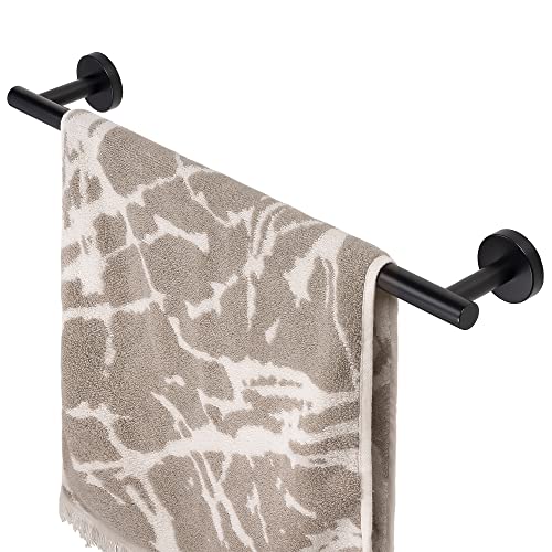 HITSLAM Matte Black 198 Inch Towel Bar for Bathroom SUS304 Stainless Steel Bathroom Towel Rack Wall Mounted Modern Home Decor Bath Towel Holder with Hardware Accessories
