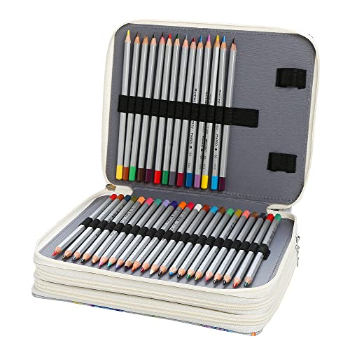 Lbxgap Portable Colored 120 Slots Pencil case Organizer with Printing Pattern for Watercolor Pencils, Pencil Case Organizer for Artist - Image 3