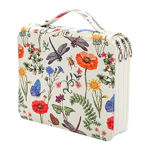 Lbxgap Portable Colored 120 Slots Pencil case Organizer with Printing Pattern for Watercolor Pencils, Pencil Case Organizer for Artist - Image 1