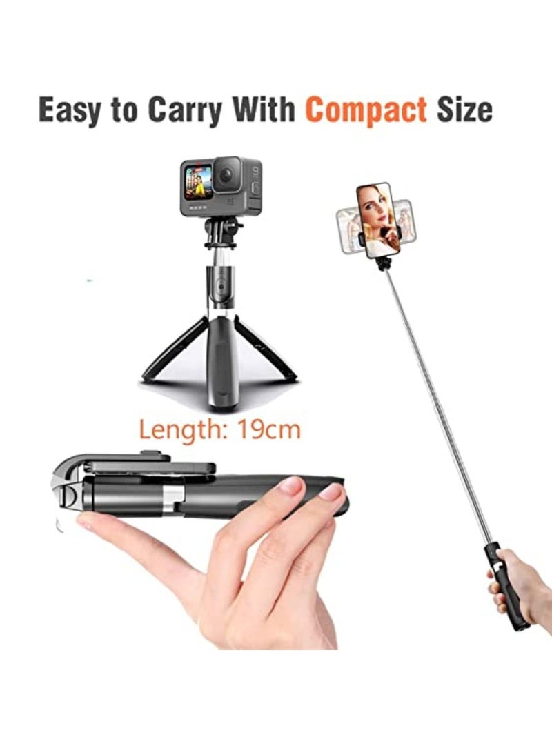 3 in 1 Extendable Selfie Stick Tripod With Detachable Bluetooth Wireless Remote Phone Holder For Smartphones  - Image 5