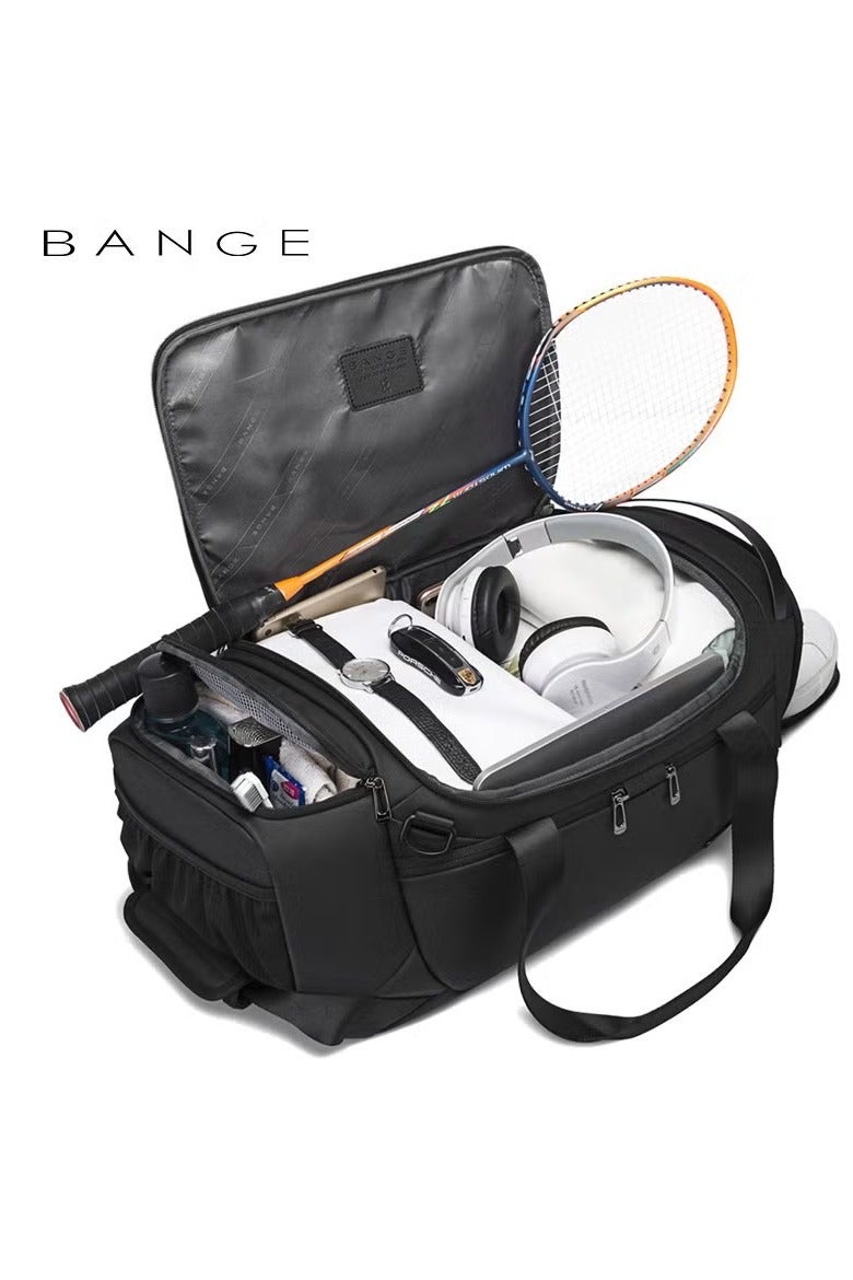 BANGE Business Travel Bag Outdoor Diagonal Cross Bag, Dry and Wet Separation Handbag - Image 2