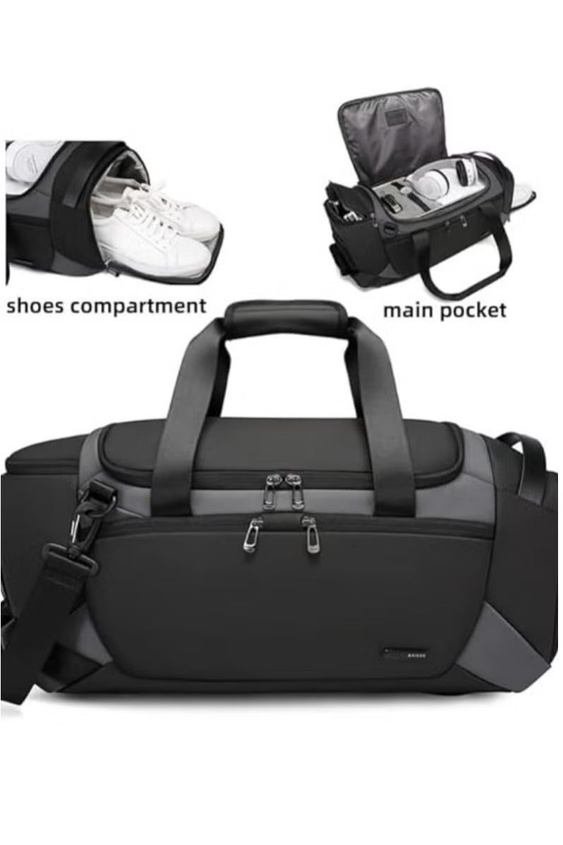 BANGE Business Travel Bag Outdoor Diagonal Cross Bag, Dry and Wet Separation Handbag - Image 3