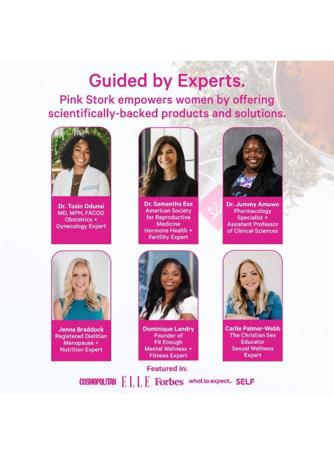 Pink Stork شاي خصوبة النساء مع توت شجرة العفة + ورق التوت الأحمر، 15 كيس، نكهة النعناع، مكمل غذائي - Image 5