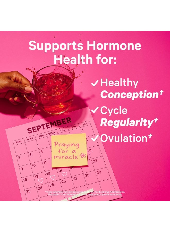 Pink Stork شاي خصوبة النساء مع توت شجرة العفة + ورق التوت الأحمر، 15 كيس، نكهة النعناع، مكمل غذائي - Image 3