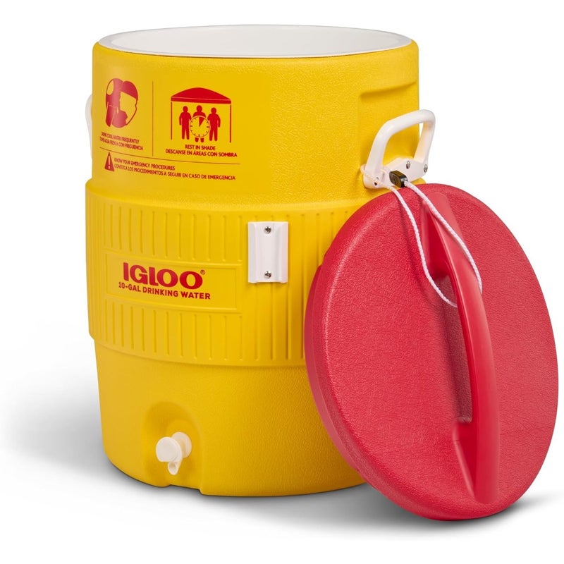 10 Gallon 400 Series Water Jug 37.9 Liter Yellow Home Office Gym Use BPA-Free Plastic Heavy-Duty Handle - Image 5