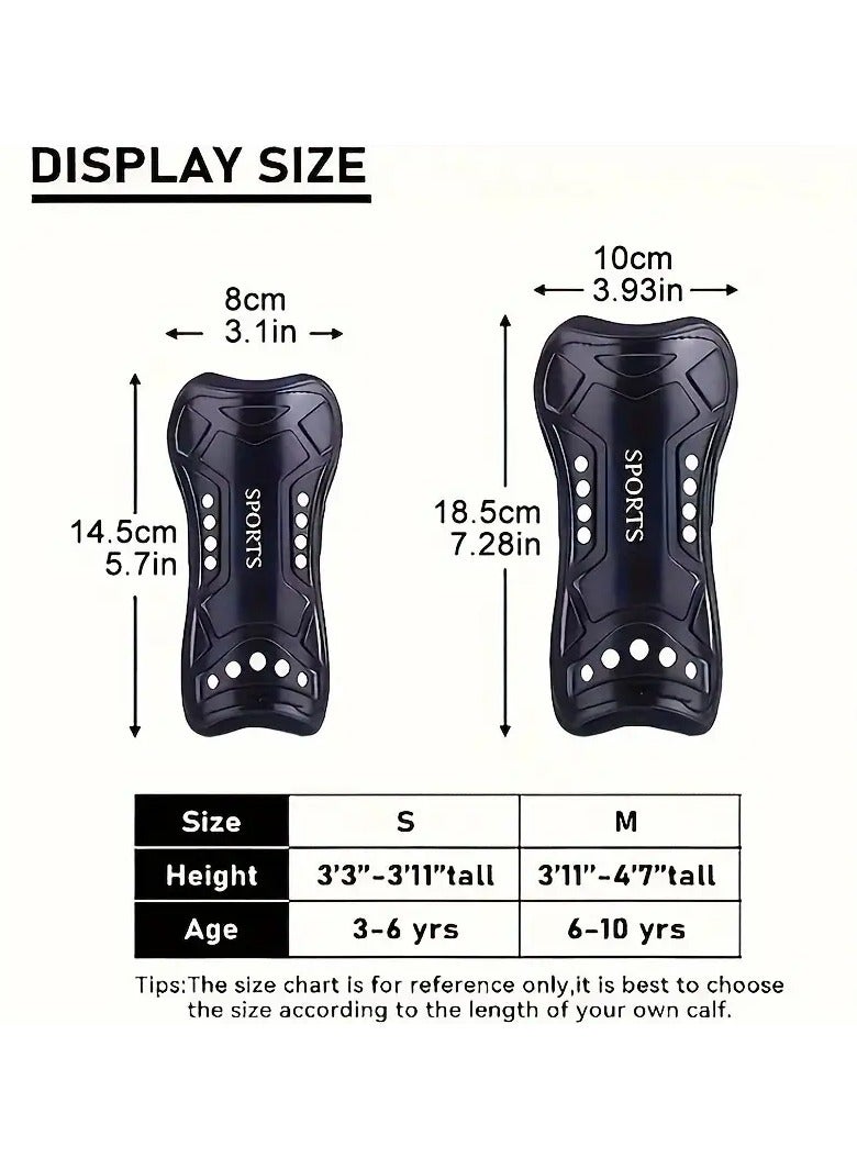 Goolsky 1 Pair of Youth Soccer Shin Guards - Lightweight & Breathable Calf Protective Gear in White, Blue, Black with Adjustable Straps for Football Games, Soccer Gear - Image 3