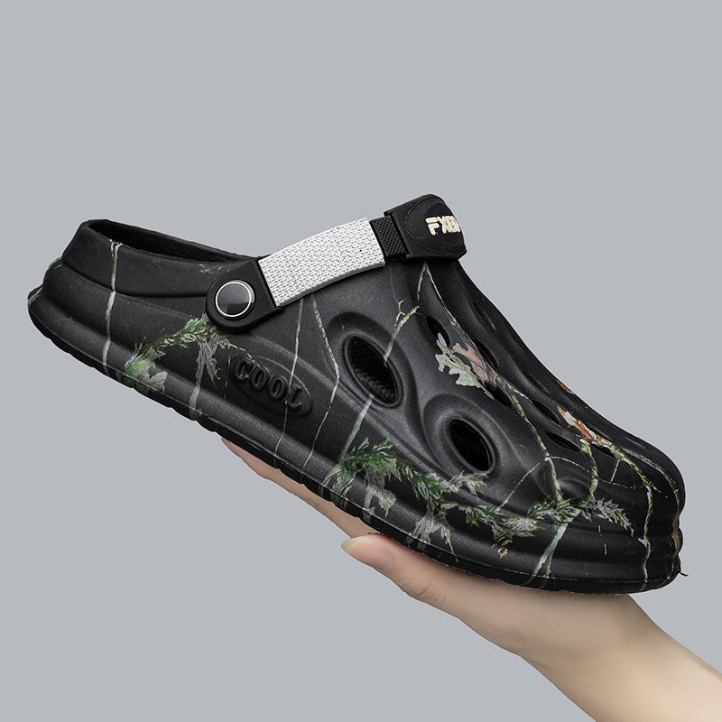 Large Size Outdoor Beach Shoes, Closed-Toe Clogs For Men, Lightweight Summer Clogs, Dual-Use Outdoor Fashion Sandals - Image 4
