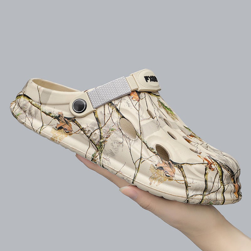 Large Size Outdoor Beach Shoes, Closed-Toe Clogs For Men, Lightweight Summer Clogs, Dual-Use Outdoor Fashion Sandals - Image 3