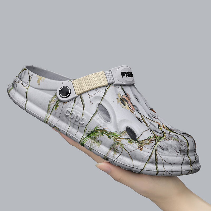 Large Size Outdoor Beach Shoes, Closed-Toe Clogs For Men, Lightweight Summer Clogs, Dual-Use Outdoor Fashion Sandals - Image 5