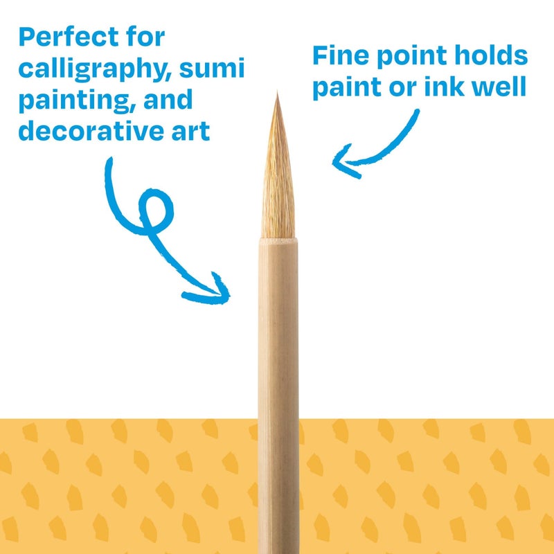 School Specialty Oriental Decorative Brush Set, Assorted Sizes, Set of 9 - 461000 - Image 5