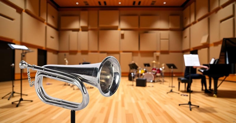 Gosaimusical 300 Gm Chrome Finish Copper Brass Body Bugle Trumpet to Play Gift Decorative Musical Instrument for Boy Scouts, Military, Student, Mouthpiece for School Band Cavalry Beginner (With Bag) - Image 2