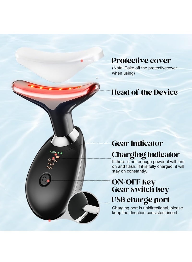 TIGER Neck Face Massager Face Sculpting Tool – 3 Colour Modes & Vibration for Facial Massaging, Reduces Double Chin, Lifts & Firms Skin for a Contoured Look - Image 5