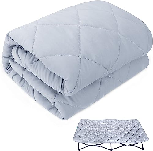 Biloban Sheet for Regalo My Cot Portable Toddler Bed Joovy Travel Cot Sheet Only Bed not Included Soft Padded Cover Grey 54x28 - Image 1