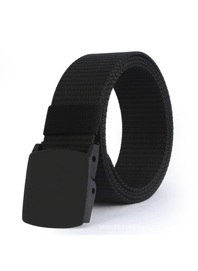 Heavy Duty Nylon Waist Belt Metal-free Belt Military Combat Training Waistband,Black - Image 1