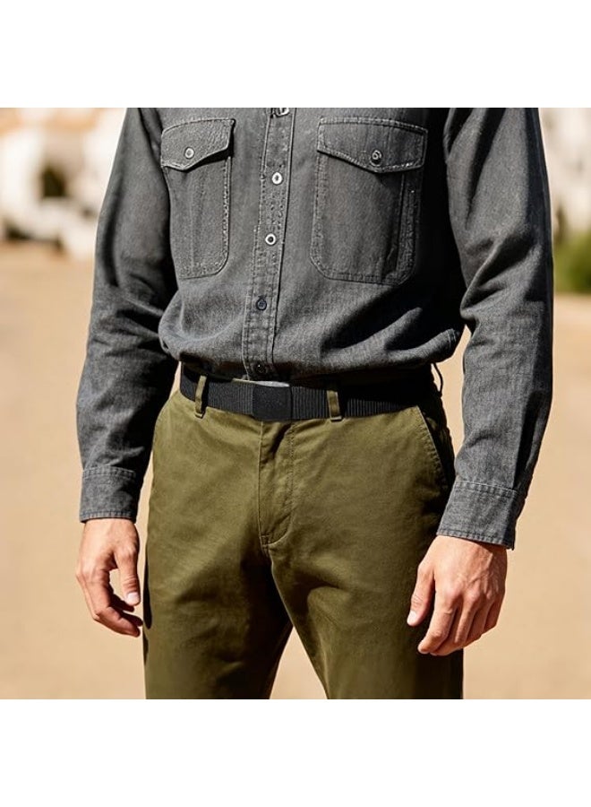 Heavy Duty Nylon Waist Belt Metal-free Belt Military Combat Training Waistband,Black - Image 3