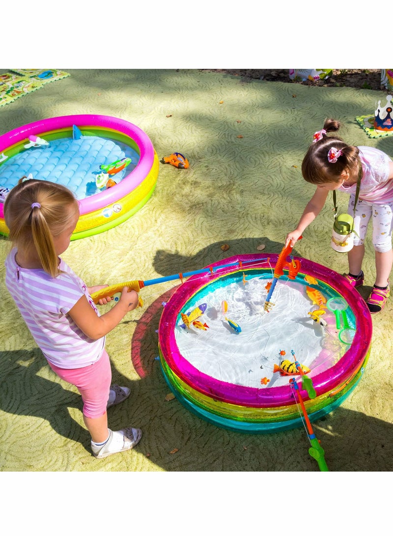 واي آند دي 6 Pcs Fishing Rod Toy Magnetic Game Educational Learning Toys Plastic Floating Fish Toddler Color Ocean Sea Animals for Children and Adult - 3 Colors - Image 5