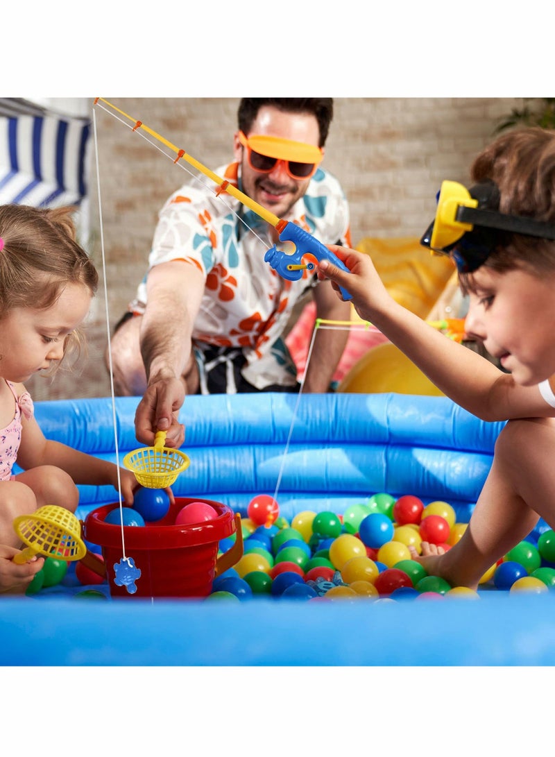واي آند دي 6 Pcs Fishing Rod Toy Magnetic Game Educational Learning Toys Plastic Floating Fish Toddler Color Ocean Sea Animals for Children and Adult - 3 Colors - Image 3