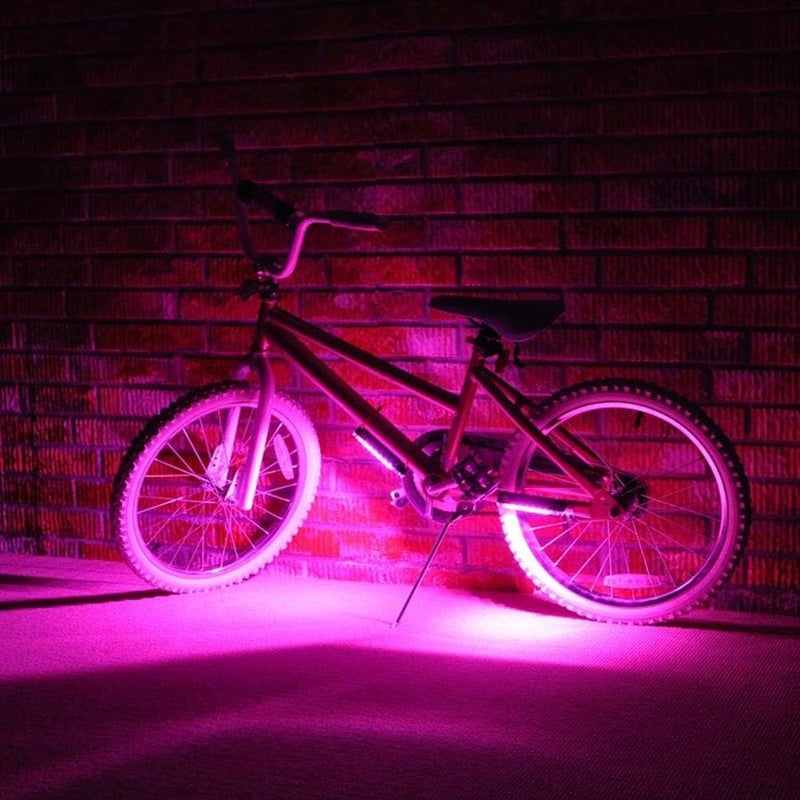 Brightz GoBrightz LED Bike Frame Light Pink Cool Underglow Bike Light for Riding at Night Bicycle Scooter Stroller Stocking Stuffers for Boys Girls Teens Ages 5 6 7 8 9 10 11 12 13 - Image 2