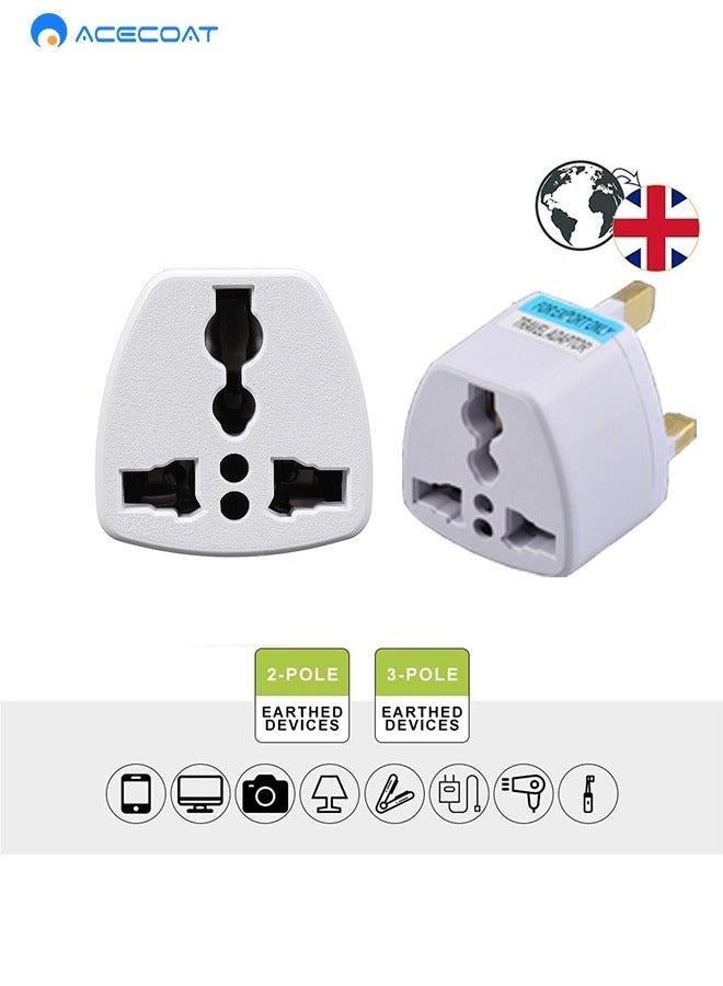 ACECOAT UK Travel Plug Adapter Power Socket Converter,EU/AU/US/Canada to HK/UK/Macau/Malaysia 3 Pin Portable Global Travel Charger,Universal Portable AC Wall Outlet Socket for Abroad Business Trip,3-Pack - Image 5