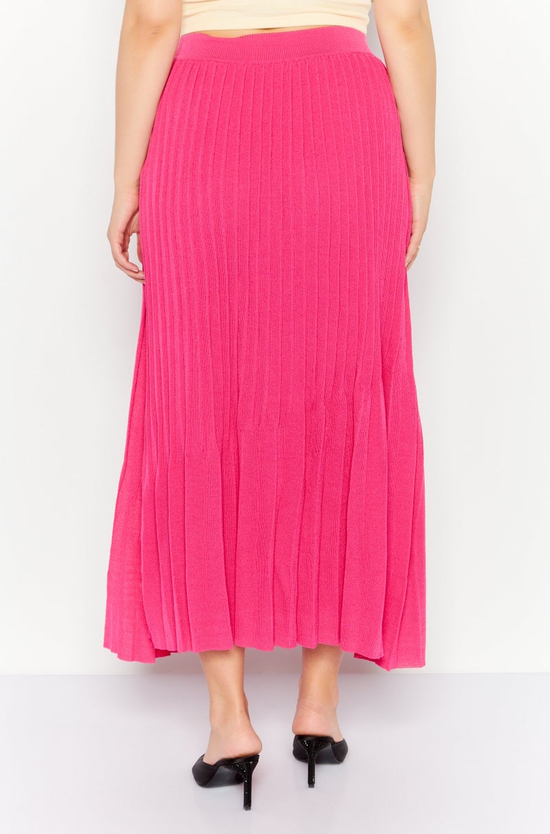 ESPRIT Women Pleated Midi Skirts, Pink - Image 4