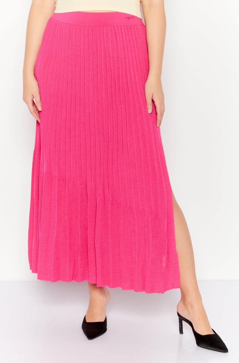 ESPRIT Women Pleated Midi Skirts, Pink - Image 1