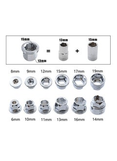 Generic 12in1 Drive Industrial Grade Socket Ratchet Wrench Set, with Bit Socket Set Metric and Extension Bar for Auto Repairing and Household, With Thickened Storage Case  - Image 4