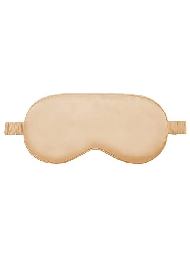 ™ Cute Sleeping Eye Shade Mask Cover for Insomnia Meditation Puffy Eyes and Dark Circles Silk Plain Apricot