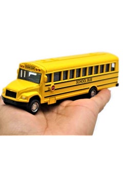 Lavish Alloy Pull Back School Bus Model Collection Vehicle Children Toy 