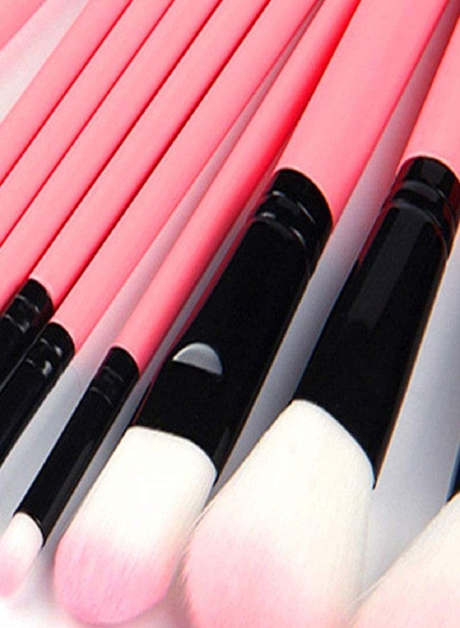 GBEX 12 Pcs Bottle Makeup Brush Sets for Foundation,Eye shadow, Eyebrow, Concealer Contour Cosmetic Beauty Saloon Brushes Kit Makeup Tools with Case (Pink Color) (Pack of 1) - Image 5