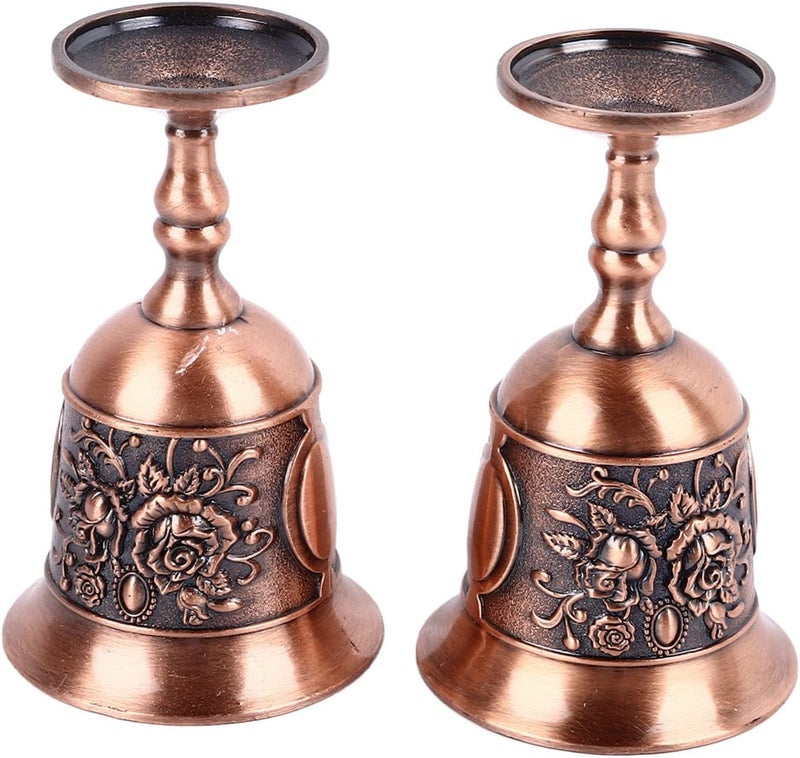 GLOGLOW Vintage Embossed Decorative Metal Wine Glass Set of 2, Zinc Alloy Retro Goblets for Home Bar, Perfect for Elegant Entertaining and Nostalgic Moments (Rose Gold) - Image 5
