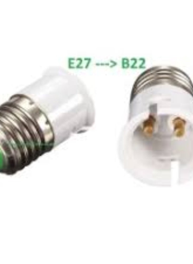 KNP KNP E27 to B22 Bulb Holder Pack of 5 provides a convenient solution for converting E27 (medium Edison screw) sockets to B22 (bayonet cap) sockets, allowing flexibility in your lighting options.  - Image 3