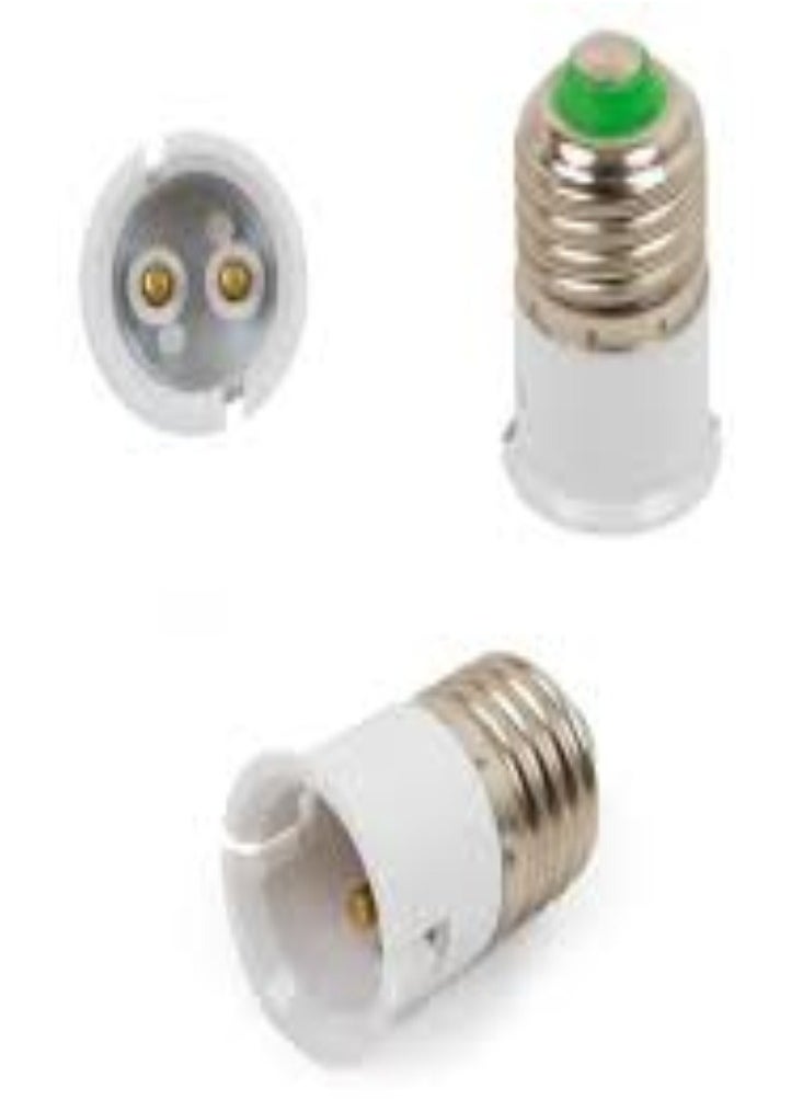 KNP KNP E27 to B22 Bulb Holder Pack of 5 provides a convenient solution for converting E27 (medium Edison screw) sockets to B22 (bayonet cap) sockets, allowing flexibility in your lighting options.  - Image 2