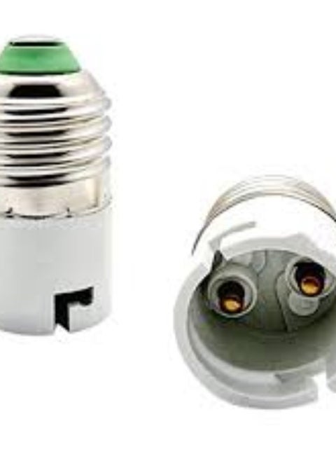 KNP E27 to B22 Bulb Holder Pack of 5 provides a convenient solution for converting E27 (medium Edison screw) sockets to B22 (bayonet cap) sockets, allowing flexibility in your lighting options.