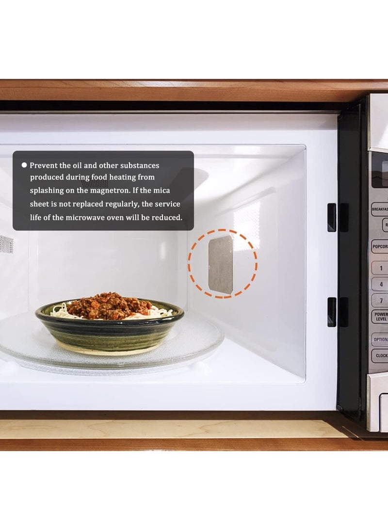 Meetion 10PCS Microwave-Waveguide Cover Mica Sheets - 109mmX99mm Universal Mica Sheet for Microwave Oven Microwave Accessories for Heating Food - Image 2