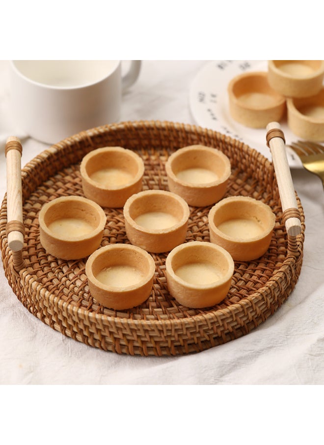 Generic Tower Shell Tart Shell Fruit Tower French Flowing Heart Egg Tart Skin Grouting Cookies Baking Semi-finished Materials-Specifications:Butter Original Tower Shell 6cm*108 Pieces 18 Trays  - Image 3