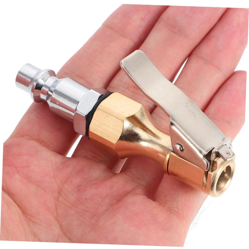 Heavy Duty Self Locking Brass Air Chuck with Clip for Car Tire Inflation Adapters - Image 5