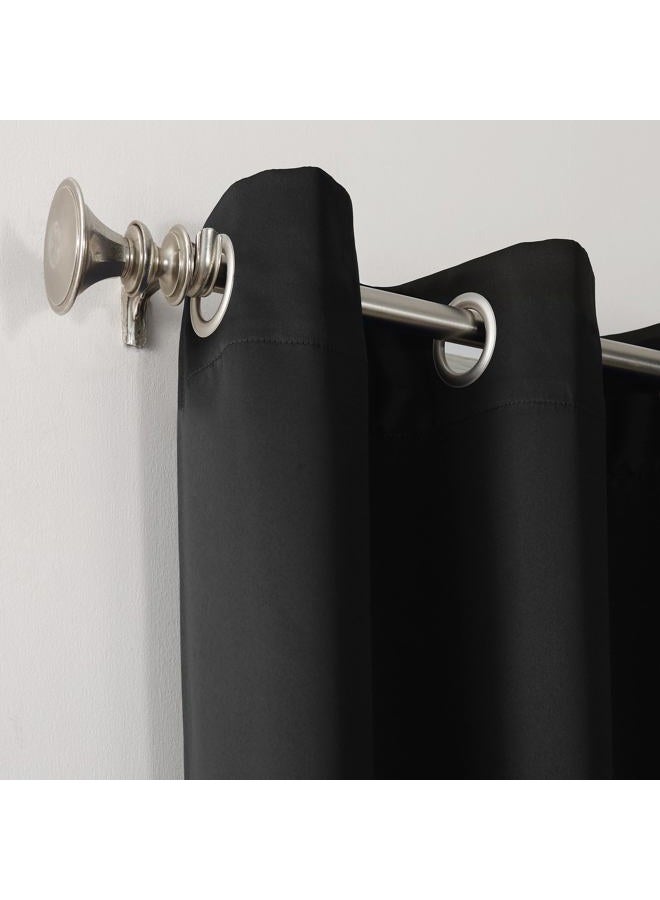 Sun Zero Easton Energy Saving Blackout Grommet Curtain Panel, 40" x 54", Black - Image 2