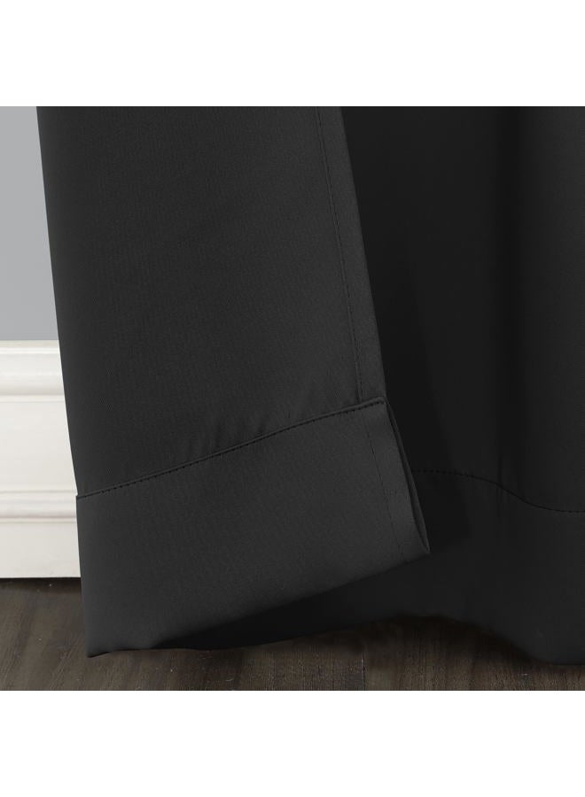 Sun Zero Easton Energy Saving Blackout Grommet Curtain Panel, 40" x 54", Black - Image 3