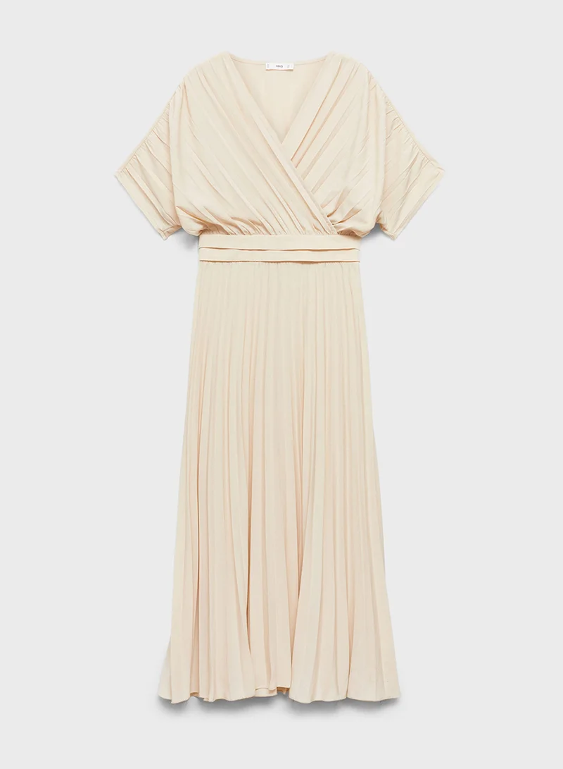مانجو Pleated A-Line Dress