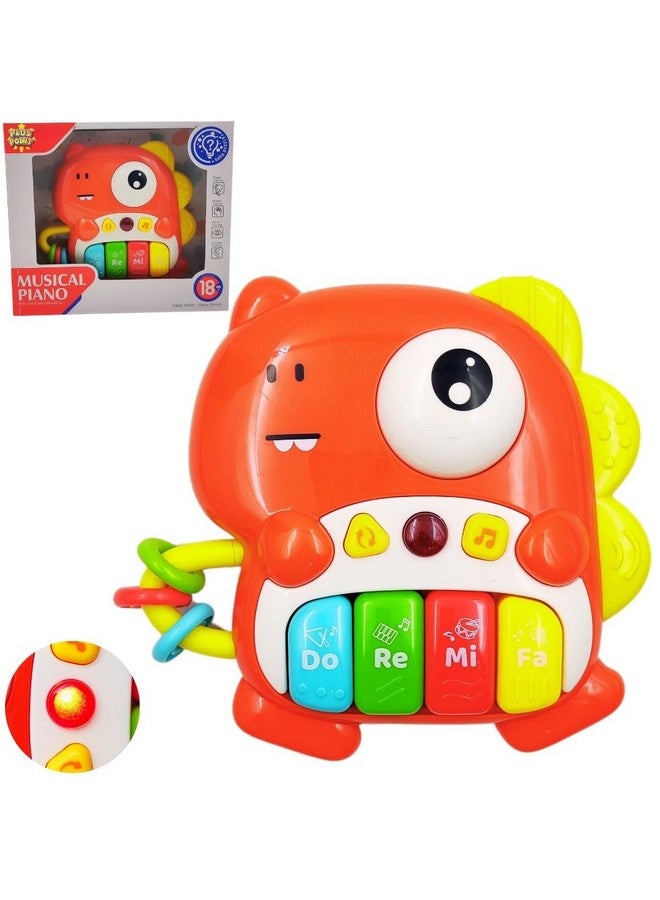 PLUSPOINT Baby Piano Toy, Dinosaur Piano Keyboard Light Up Sound Musical Toy, Learning Educational Interactive Infant Toddler Kids Toys Gift for Baby Girl Boy Baby Toys 6-12 Months Keyboard Toys 1st Birthday Gifts - Image 1
