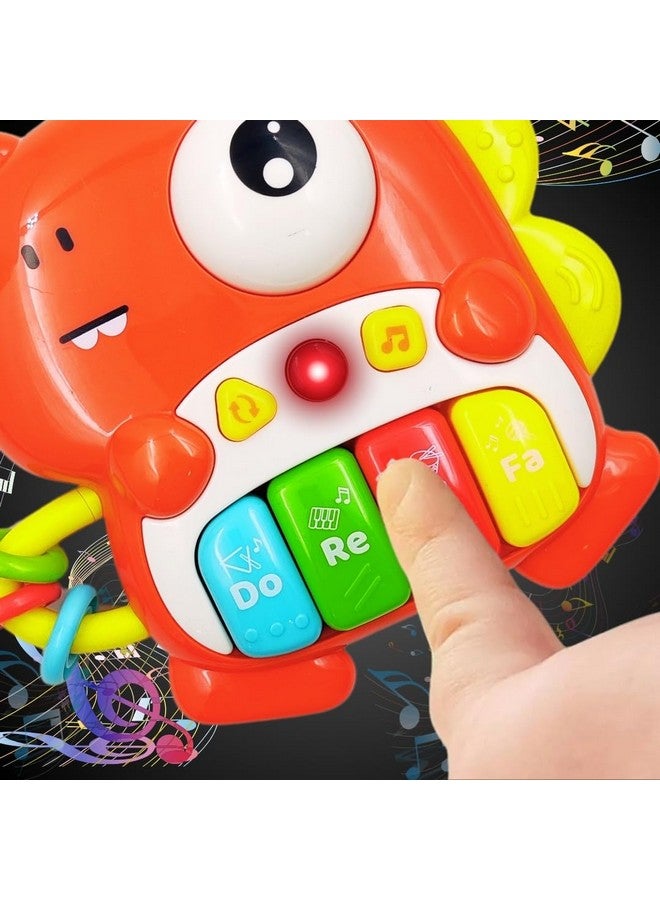 PLUSPOINT Baby Piano Toy, Dinosaur Piano Keyboard Light Up Sound Musical Toy, Learning Educational Interactive Infant Toddler Kids Toys Gift for Baby Girl Boy Baby Toys 6-12 Months Keyboard Toys 1st Birthday Gifts - Image 4