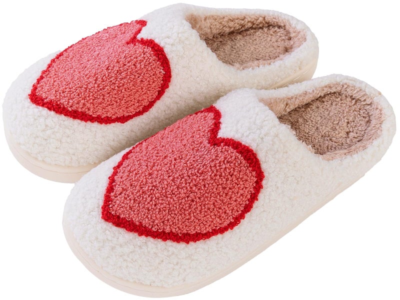Tellrain Cute Strawberry Pattern Women's Bedroom Slippers - Warm, Soft, Fuzzy, Non-Slip - Image 1